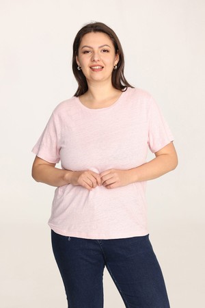 Organic Linen Crew Neck T-Shirt from Ecoer Fashion