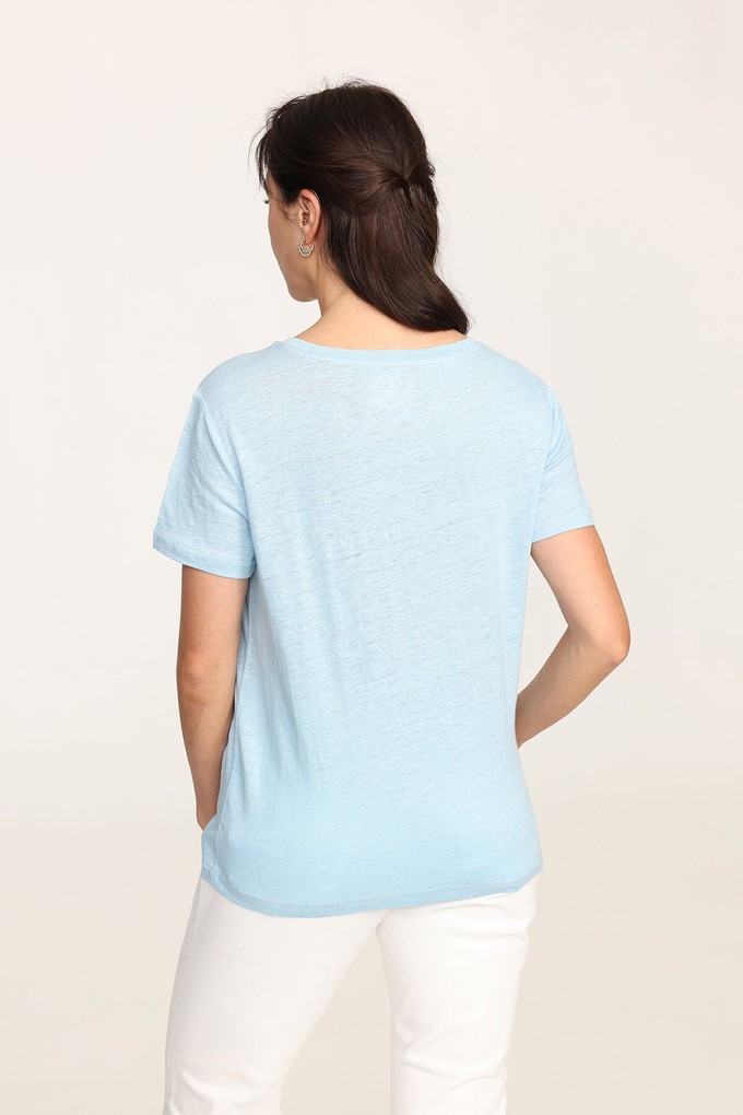 Organic Linen Crew Neck T-Shirt from Ecoer Fashion