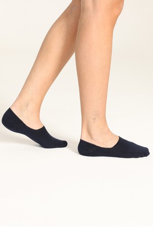 (2 Pairs) Women's Classic No-Show Socks Solid from Ecoer Fashion