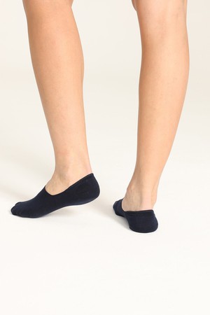 (2 Pairs) Women's Classic No-Show Socks Solid from Ecoer Fashion