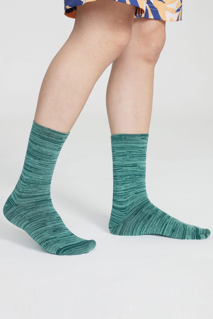 (2 Pairs) Men's Zero Waste Yarn Leftover Socks from Ecoer Fashion