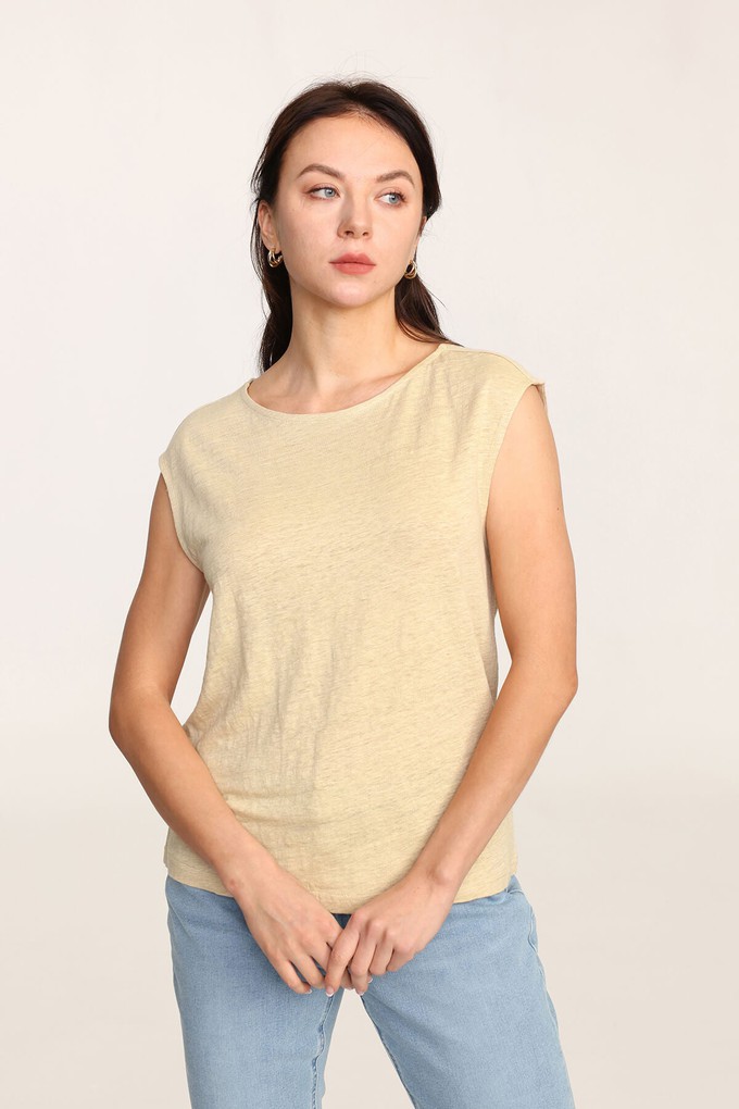 Organic Linen Sleeveless Tee from Ecoer Fashion