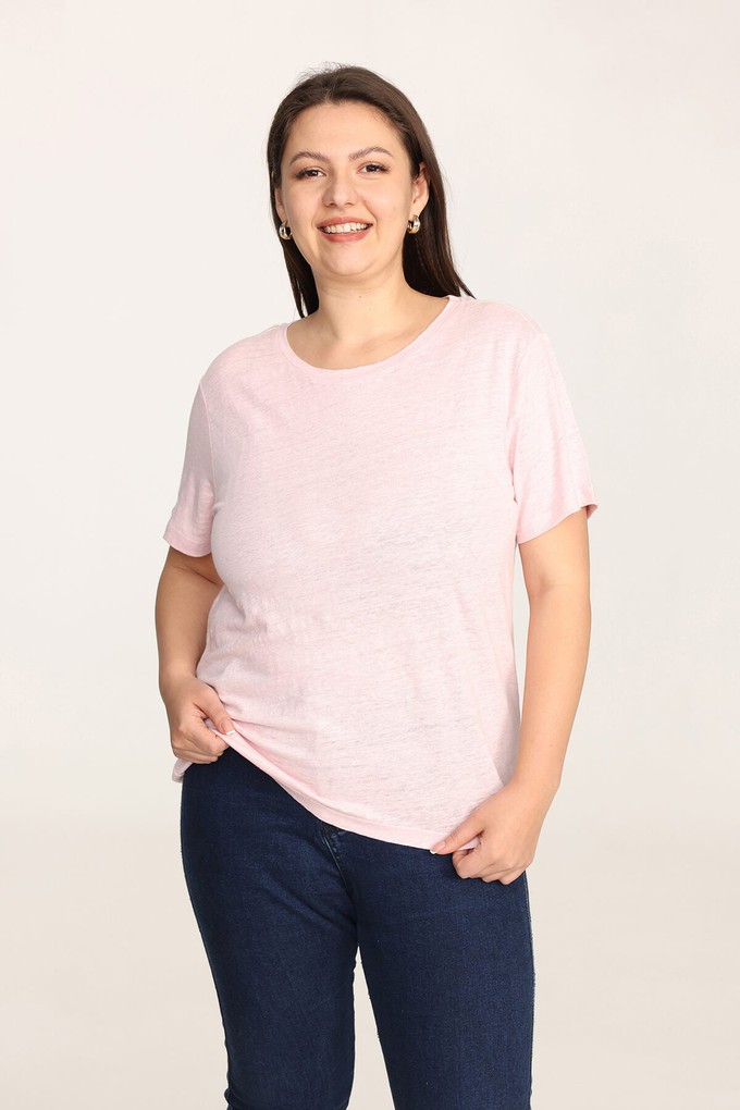 Organic Linen Crew Neck T-Shirt from Ecoer Fashion