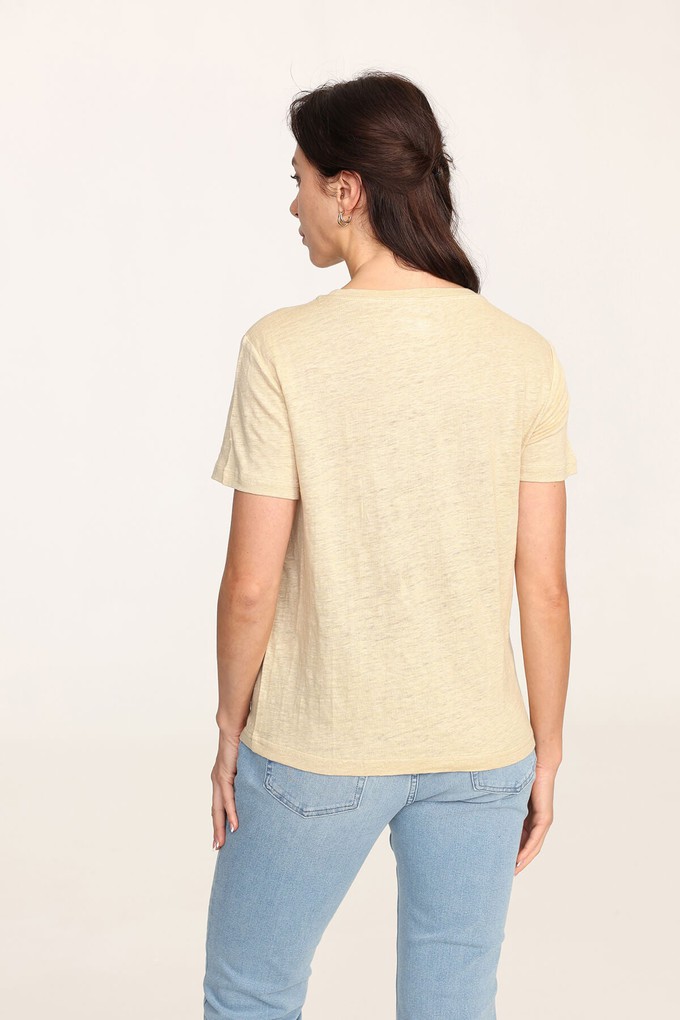 Organic Linen Crew Neck T-Shirt from Ecoer Fashion