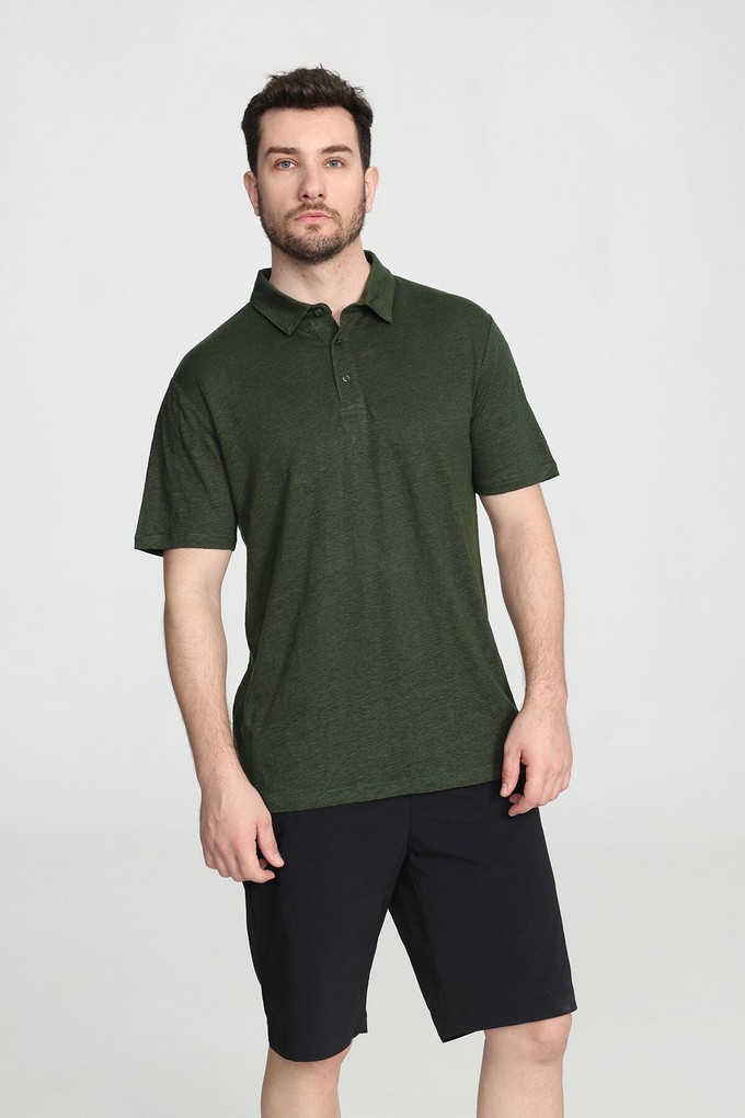 Organic Linen Polo Shirt from Ecoer Fashion