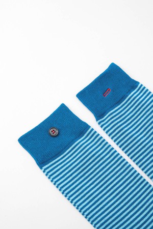 (2 Pairs) Men's Earth Creative Button Socks from Ecoer Fashion