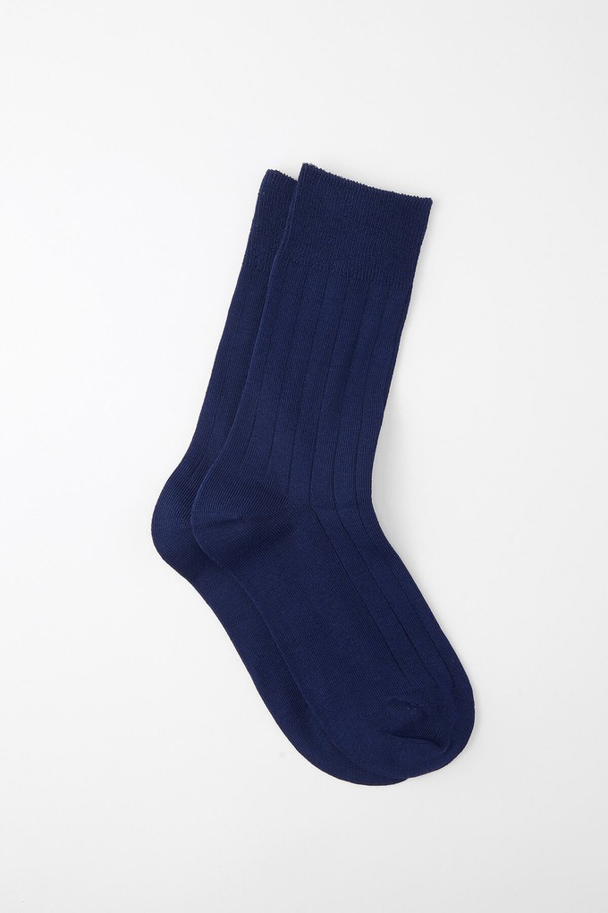 (2 Pairs) Men's Classic Rib Calf Pima Cotton Socks from Ecoer Fashion
