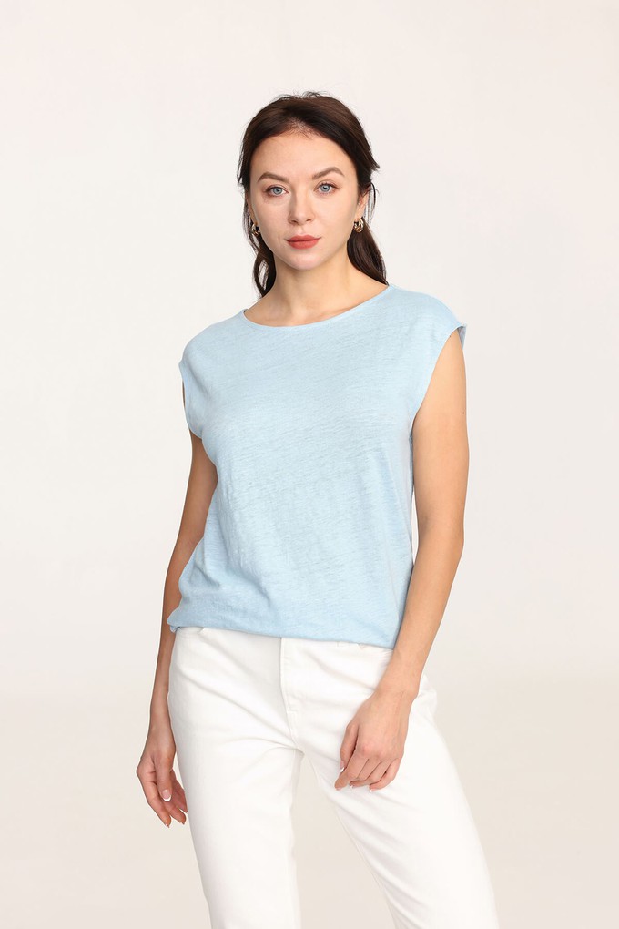 Organic Linen Sleeveless Tee from Ecoer Fashion