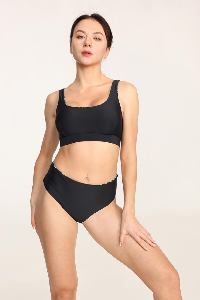 Reversible Swimwear Scoop Neck Bikini Set from Ecoer Fashion