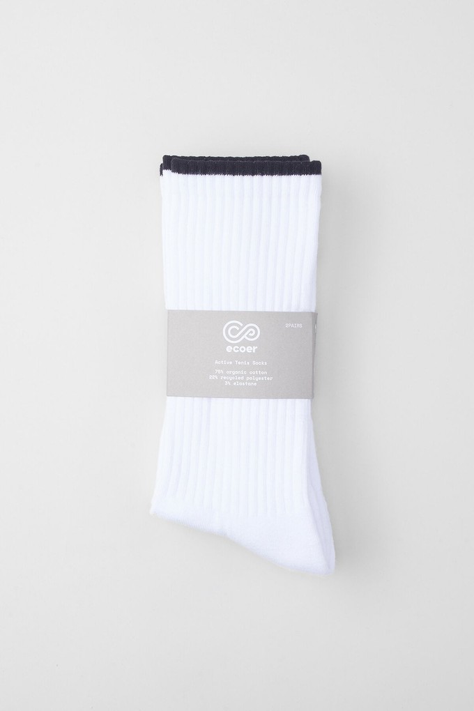 (2 Pairs) Women's Sport Tennis Rib Socks from Ecoer Fashion