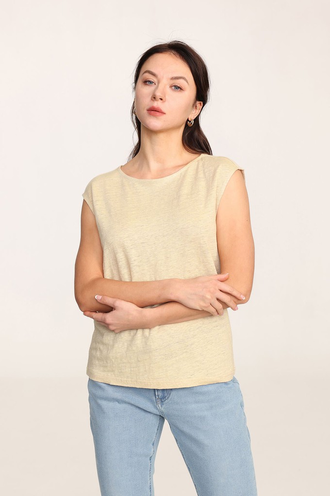Organic Linen Sleeveless Tee from Ecoer Fashion