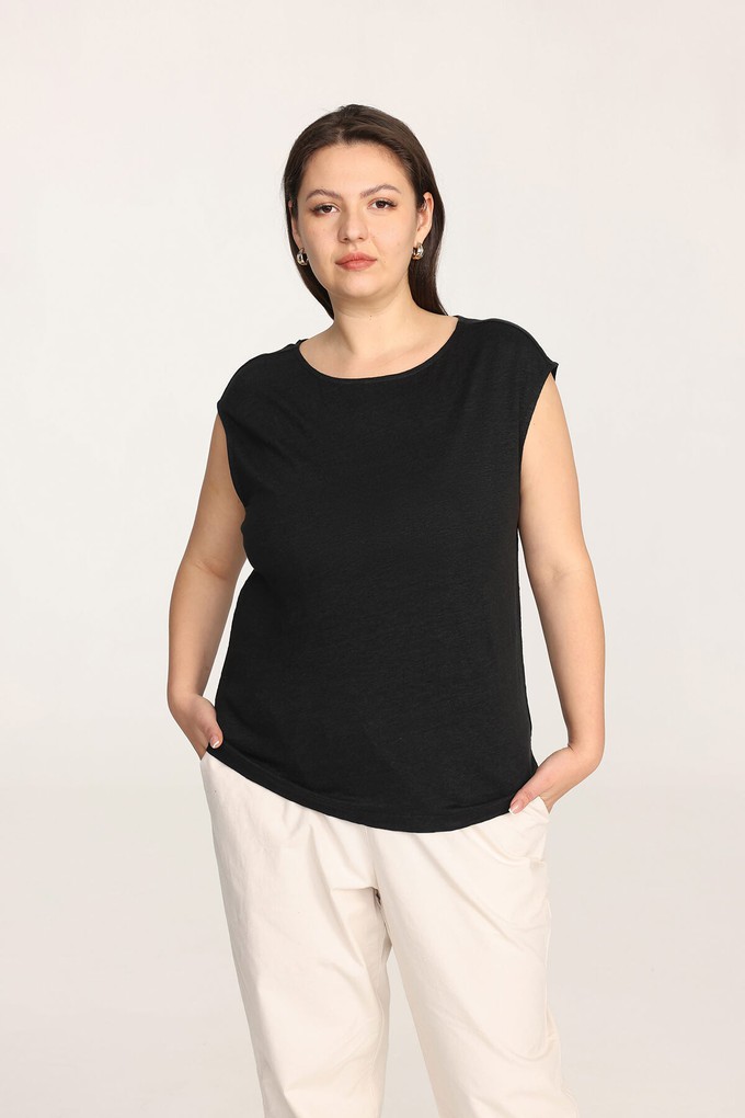 Organic Linen Sleeveless Tee from Ecoer Fashion