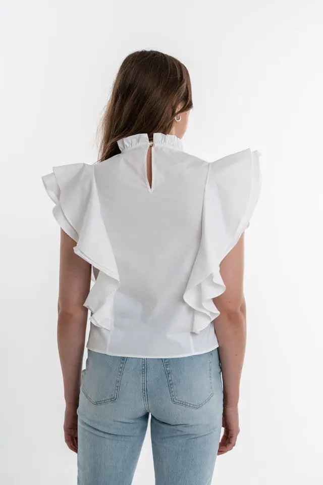 RACHEL TOP - WHITE from ELJO THE LABEL