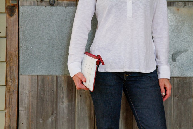 Clutch Bag | Leather & Fire-hose from Elvis & Kresse