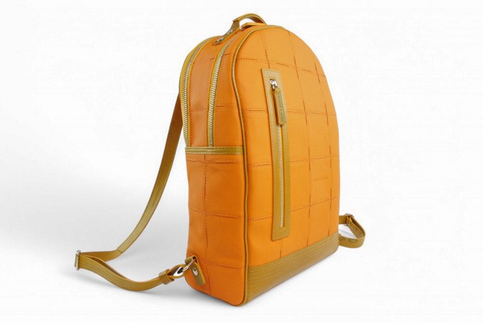Voyager Backpack | Leather & Fire-hose from Elvis & Kresse
