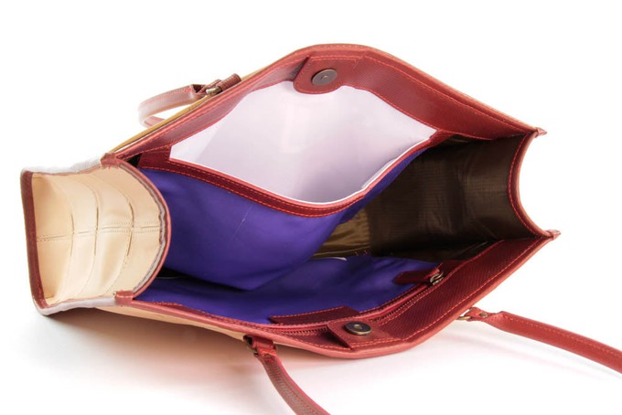 Whitstable Tote | Leather & Fire-hose from Elvis & Kresse
