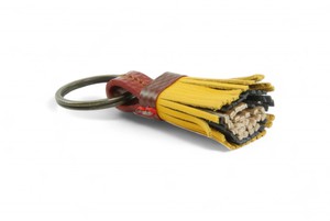 Mini Tassel Keyring | Leather & Fire-hose from Elvis & Kresse