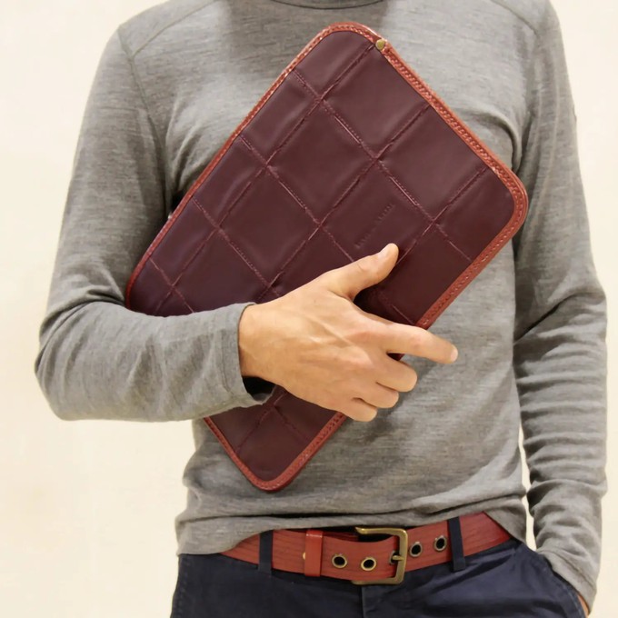 Laptop Sleeve  | Leather & Fire-hose from Elvis & Kresse