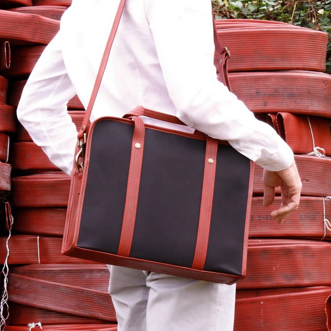 Compact Briefcase | Printing Blanket from Elvis & Kresse
