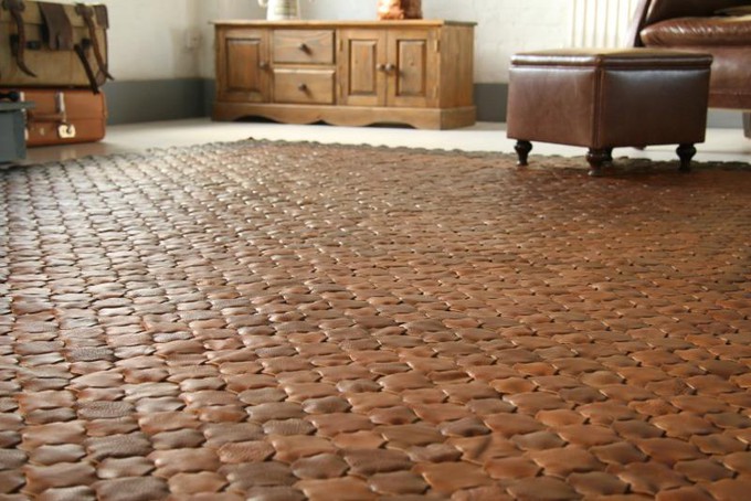 Recycled Vintage Leather Personalised Desk Mat By The British Belt Company