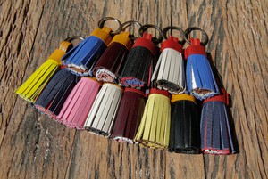 Tassel Keyring | Leather & Fire-hose from Elvis & Kresse