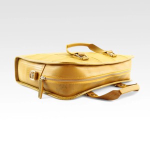 Compact Briefcase | Leather & Fire-hose from Elvis & Kresse