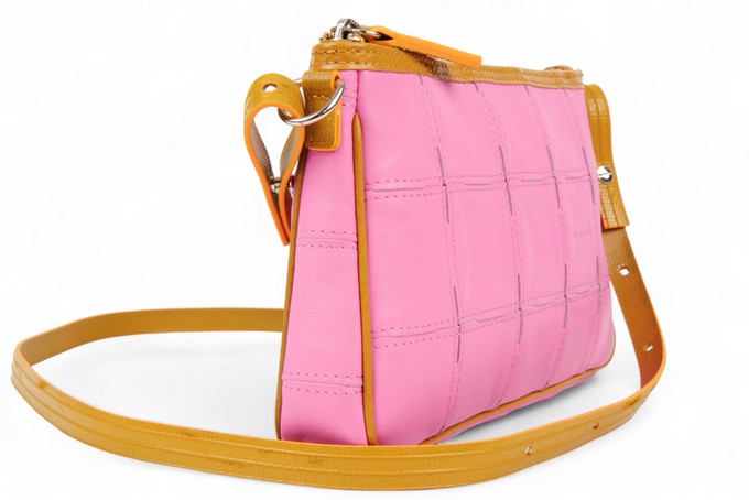 Crossbody Clutch Bag | Leather & Fire-hose from Elvis & Kresse