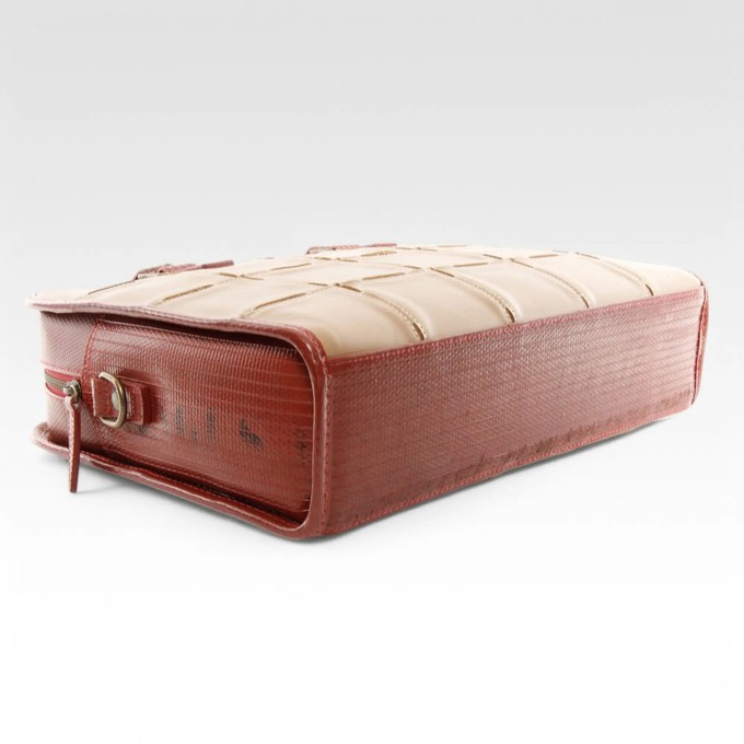 Compact Briefcase | Leather & Fire-hose from Elvis & Kresse