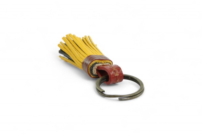 Mini Tassel Keyring | Leather & Fire-hose from Elvis & Kresse