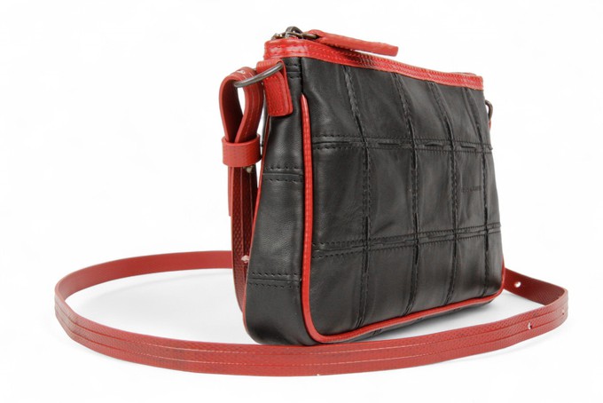 Crossbody Clutch Bag | Leather & Fire-hose from Elvis & Kresse