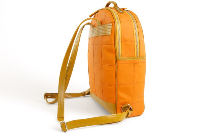 Voyager Backpack | Leather & Fire-hose from Elvis & Kresse