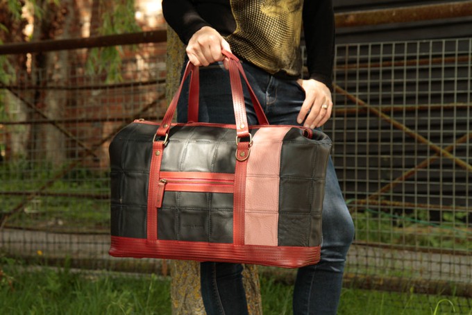 Gladstone Travel Bag | Leather & Fire-hose from Elvis & Kresse