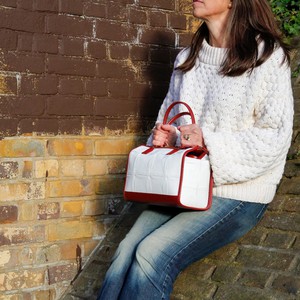 Small Post Bag | Leather & Fire-hose from Elvis & Kresse