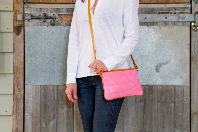 Clutch Bag | Leather & Fire-hose from Elvis & Kresse