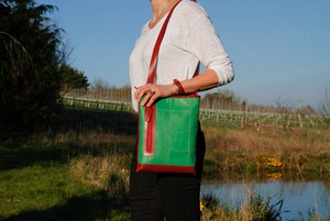 Reporter Bag | Leather & Fire-hose from Elvis & Kresse