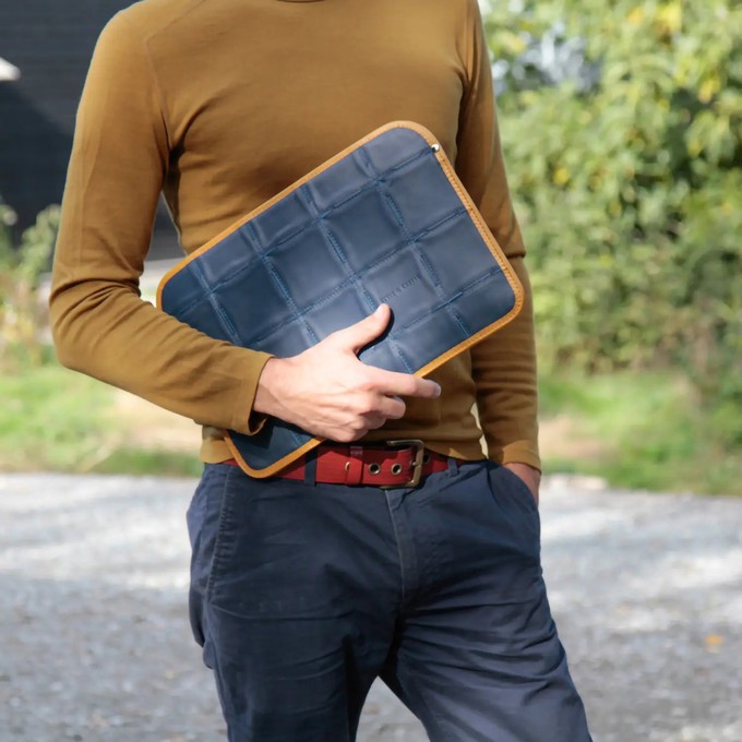 Laptop Sleeve  | Leather & Fire-hose from Elvis & Kresse