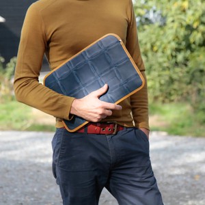 Laptop Sleeve  | Leather & Fire-hose from Elvis & Kresse