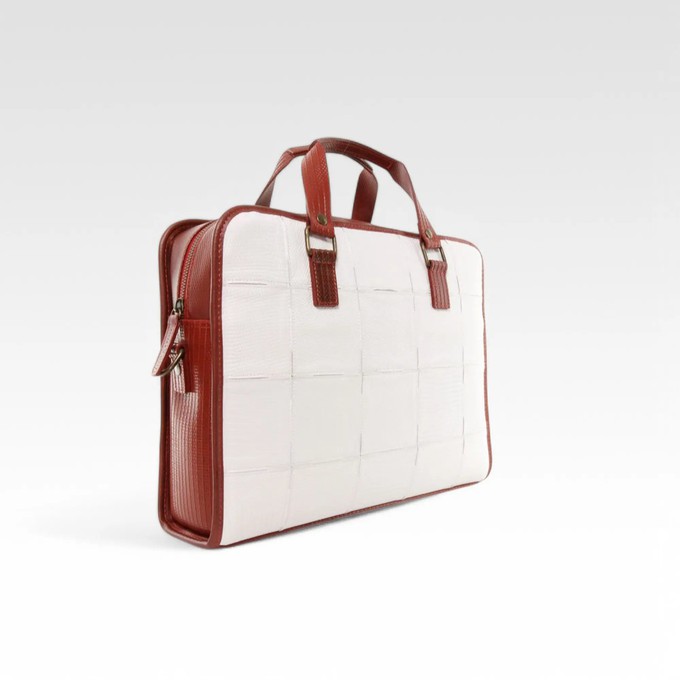 Compact Briefcase | Leather & Fire-hose from Elvis & Kresse