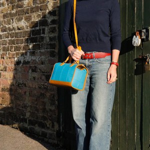 Small Post Bag | Leather & Fire-hose from Elvis & Kresse