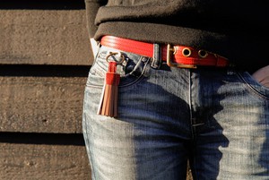 Tassel Keyring | Leather & Fire-hose from Elvis & Kresse