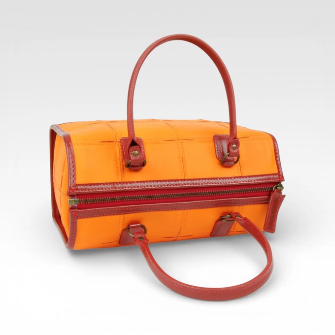 Small Post Bag | Leather & Fire-hose from Elvis & Kresse