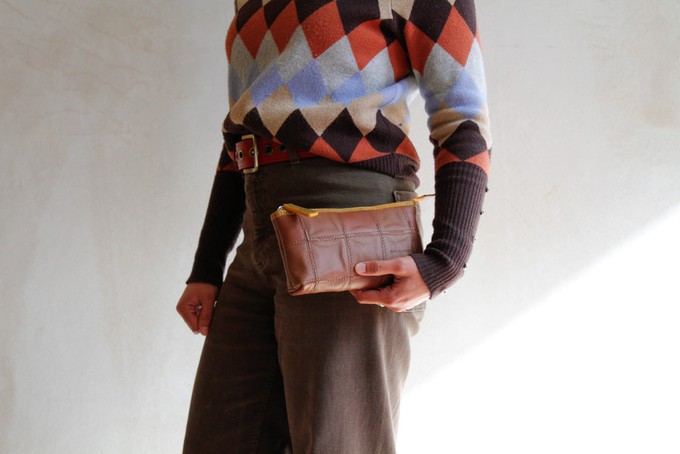 Toiletry Pouch | Leather & Fire-hose from Elvis & Kresse