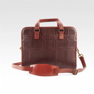 Compact Briefcase | Leather & Fire-hose from Elvis & Kresse