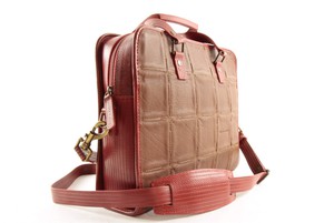 Compact Briefcase | Leather & Fire-hose from Elvis & Kresse