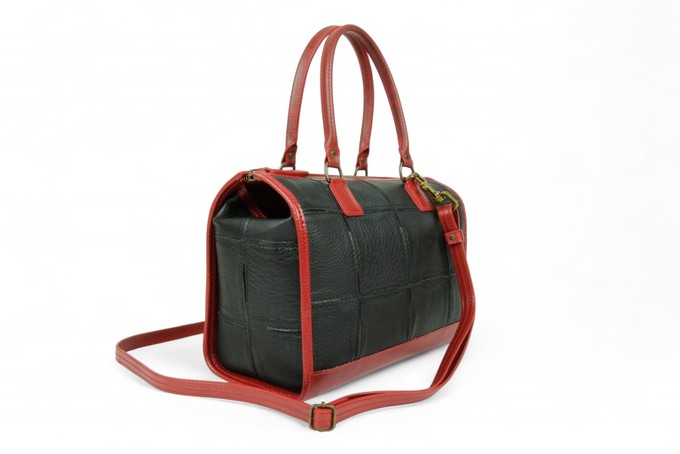 Small Post Bag | Leather & Fire-hose from Elvis & Kresse