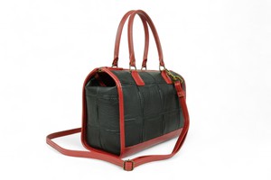 Small Post Bag | Leather & Fire-hose from Elvis & Kresse