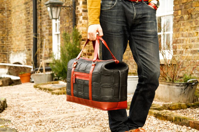 Gladstone Travel Bag | Leather & Fire-hose from Elvis & Kresse