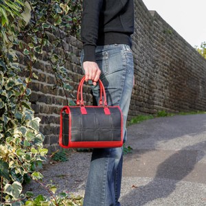 Small Post Bag | Leather & Fire-hose from Elvis & Kresse