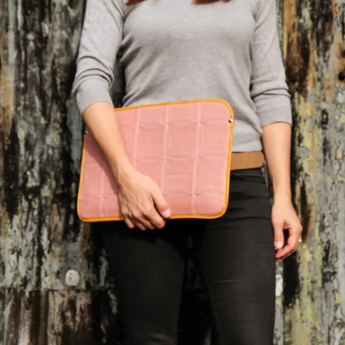 Laptop Sleeve  | Leather & Fire-hose from Elvis & Kresse