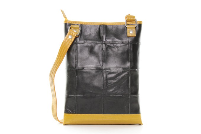 Reporter Bag | Leather & Fire-hose from Elvis & Kresse